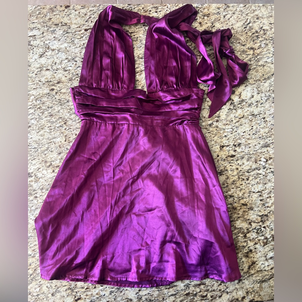 Lucy in the Sky Purple Halter Dress
